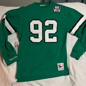 Philadelphia Eagles 🦅 Reggie White long sleeve Mitchell&Ness size Large 🆕w/ 🏷️